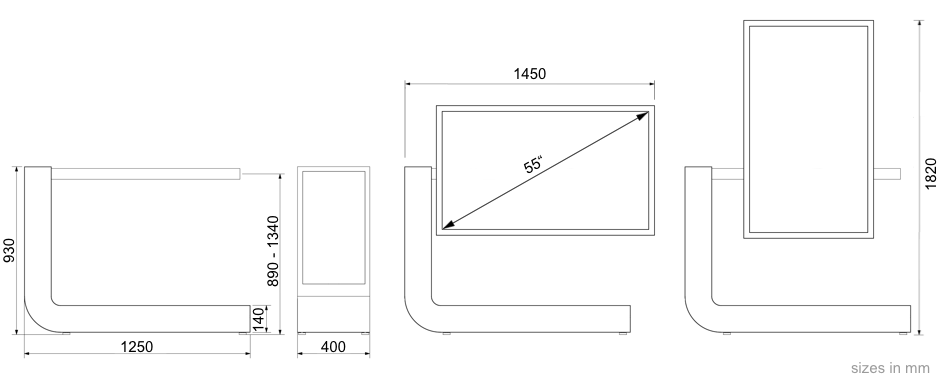TouchLay Nova dimensions
